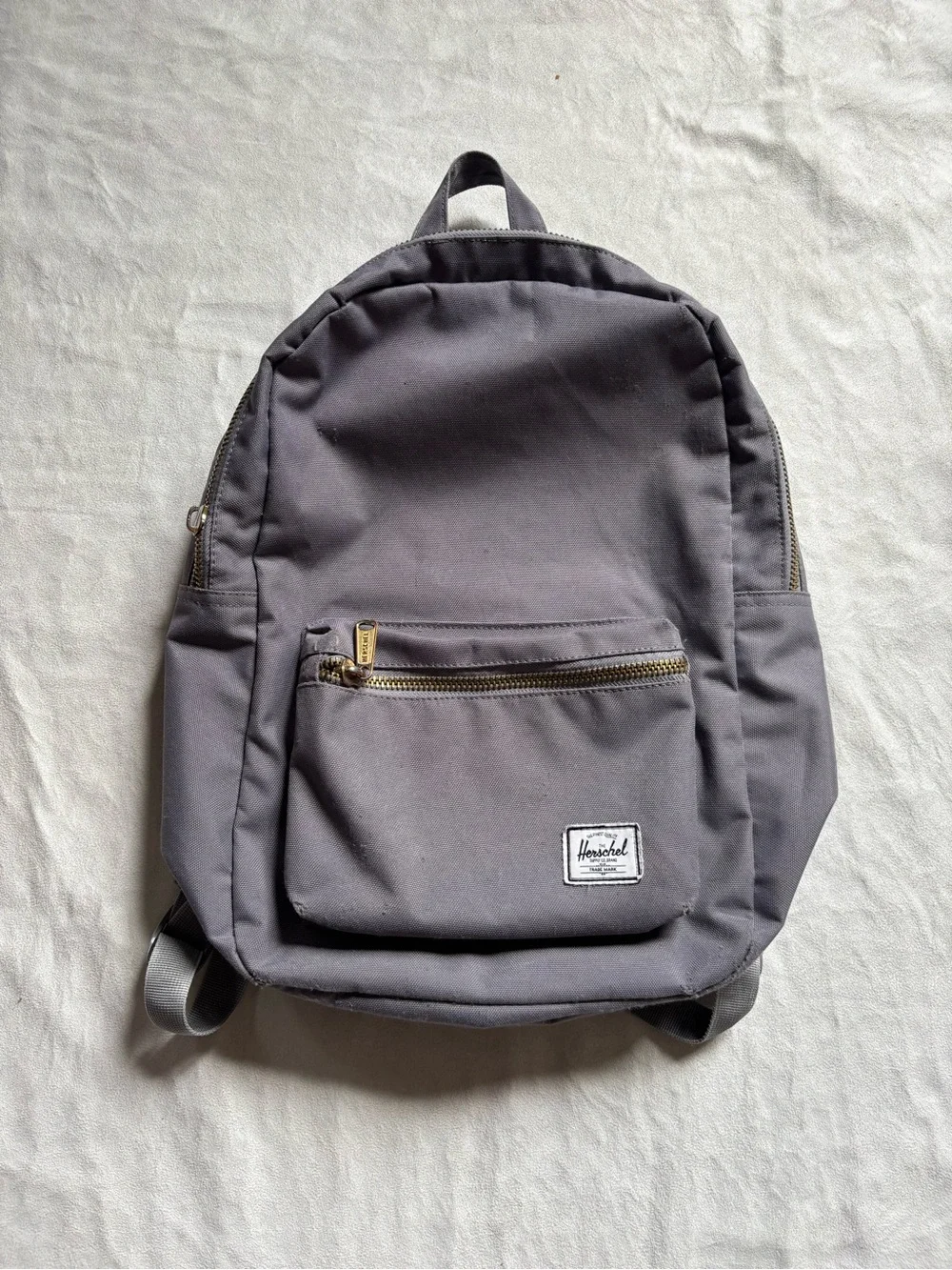 Herschel Supply Company Gray Backpack with Gold Zippers